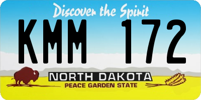 ND license plate KMM172