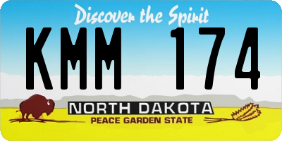 ND license plate KMM174