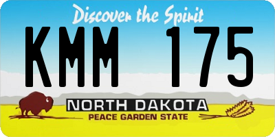ND license plate KMM175