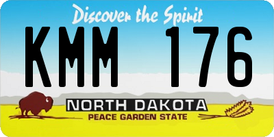 ND license plate KMM176