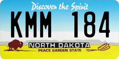 ND license plate KMM184