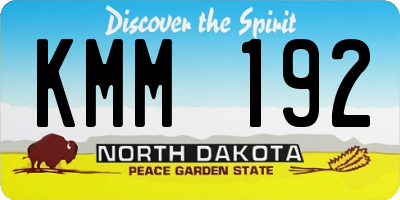 ND license plate KMM192
