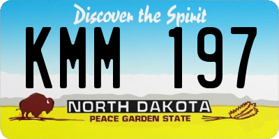 ND license plate KMM197