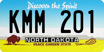ND license plate KMM201