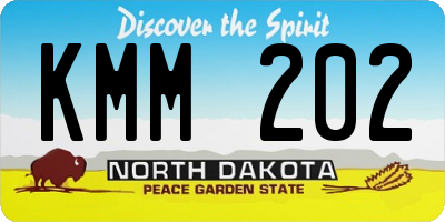 ND license plate KMM202