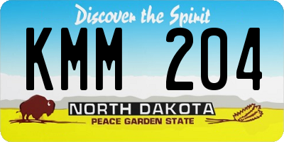 ND license plate KMM204