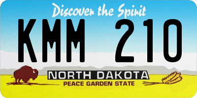 ND license plate KMM210