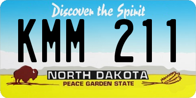 ND license plate KMM211