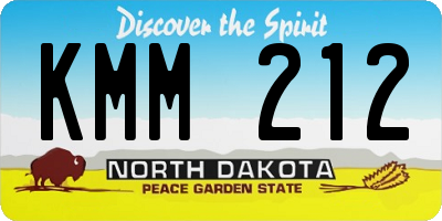 ND license plate KMM212