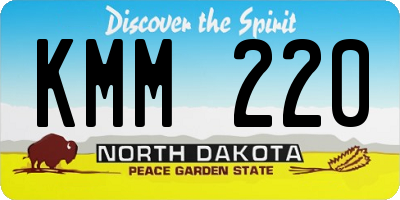 ND license plate KMM220