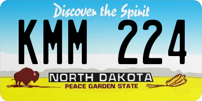 ND license plate KMM224