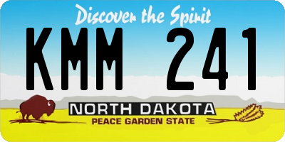 ND license plate KMM241