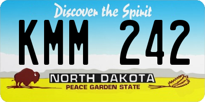 ND license plate KMM242