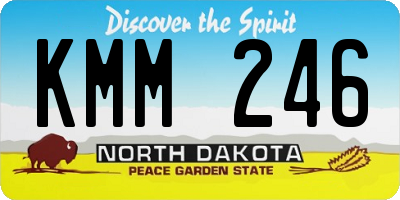 ND license plate KMM246