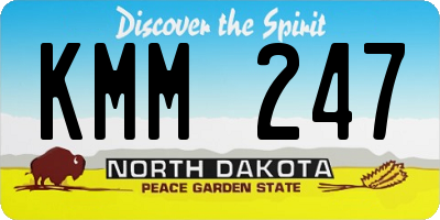 ND license plate KMM247