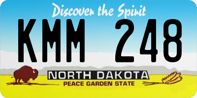 ND license plate KMM248
