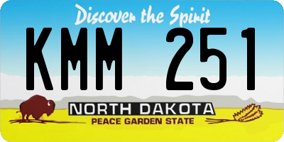 ND license plate KMM251