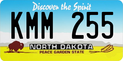 ND license plate KMM255