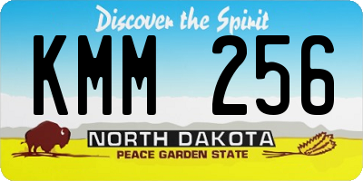ND license plate KMM256