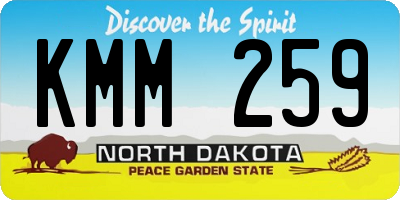 ND license plate KMM259