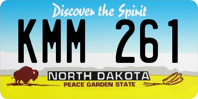 ND license plate KMM261