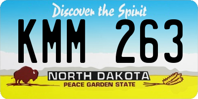 ND license plate KMM263