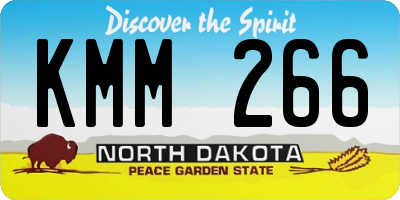 ND license plate KMM266