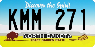 ND license plate KMM271