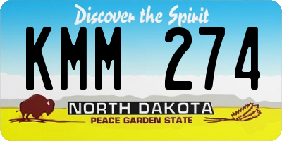 ND license plate KMM274