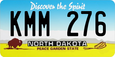 ND license plate KMM276
