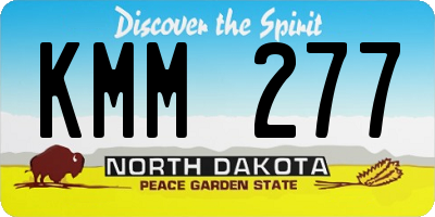 ND license plate KMM277