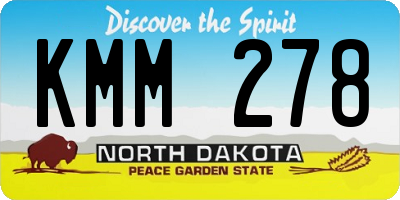 ND license plate KMM278