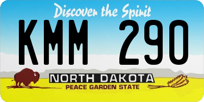 ND license plate KMM290