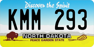 ND license plate KMM293
