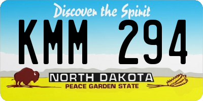 ND license plate KMM294