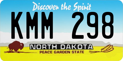 ND license plate KMM298