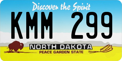 ND license plate KMM299