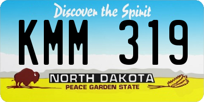 ND license plate KMM319
