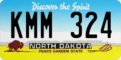 ND license plate KMM324