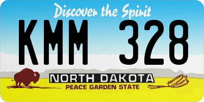 ND license plate KMM328