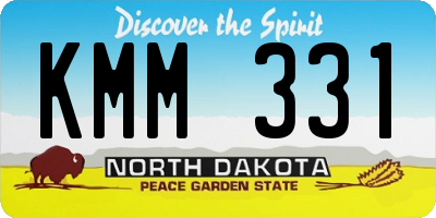 ND license plate KMM331