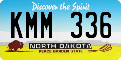 ND license plate KMM336