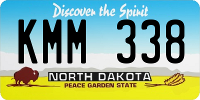 ND license plate KMM338