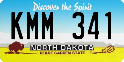 ND license plate KMM341