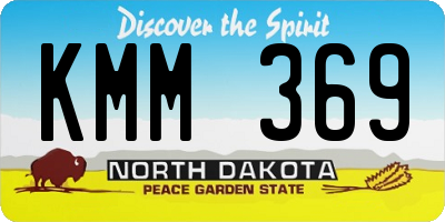 ND license plate KMM369