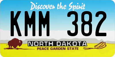 ND license plate KMM382