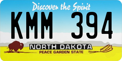 ND license plate KMM394