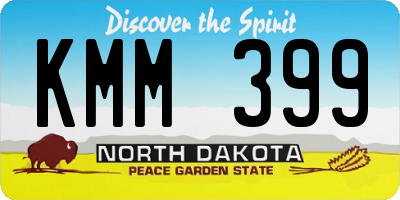ND license plate KMM399