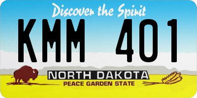 ND license plate KMM401