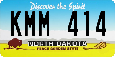 ND license plate KMM414